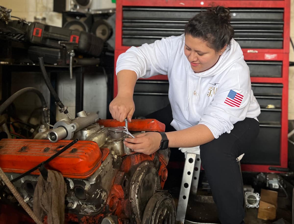 Berlin Martinez-Rivera, who will earn her master’s degree in Airworthiness Engineering from Embry-Riddle’s Worldwide Campus in December, began her studies while serving in the United States military. The program also earned her an internship at The Boeing Company, where she now works full-time. (Photo: Berlin Martinez-Rivera)  