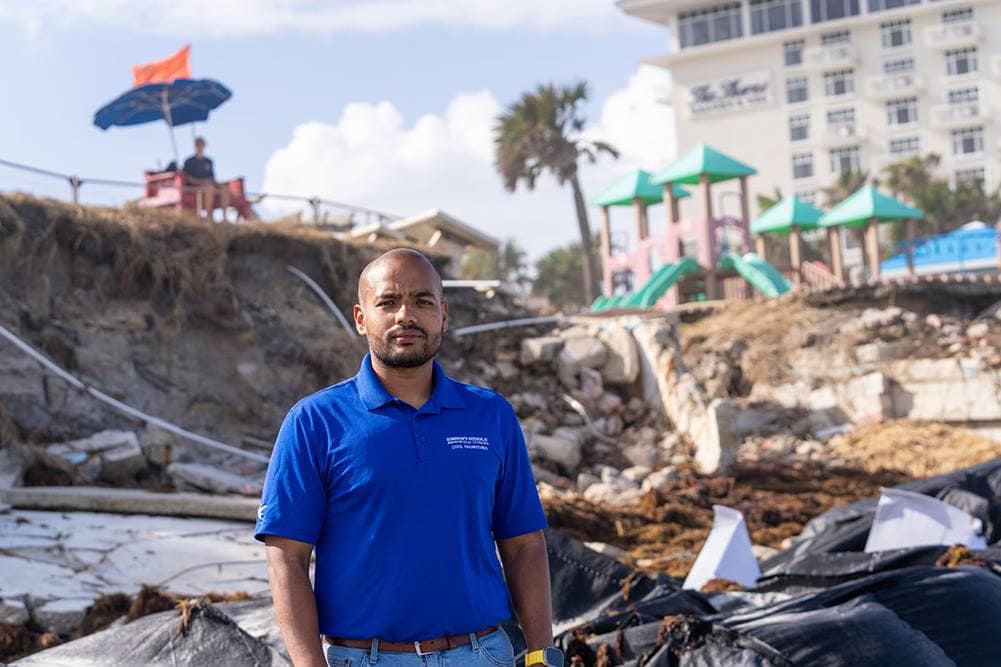 Professor Siddharth Parida explores Daytona Beach’s damaged shoreline