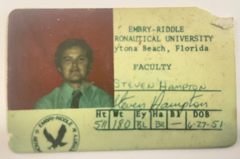 One of Steve Hampton's earliest employee ID cards