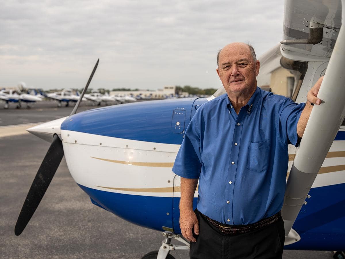 Embry-Riddle Professor Steven Hampton on the Flight Line
