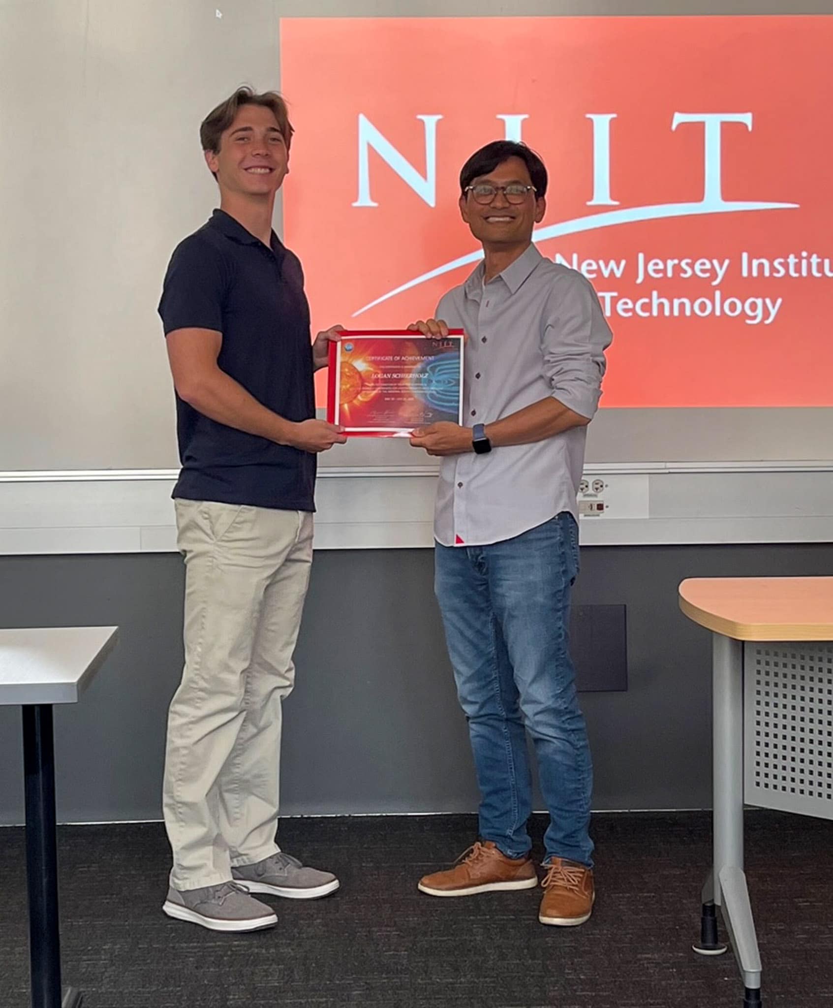 Schierholz was one of just two students chosen by the New Jersey Institute of Technology to spend their National Science Foundation Research Experience for Undergraduates at the solar observatory.