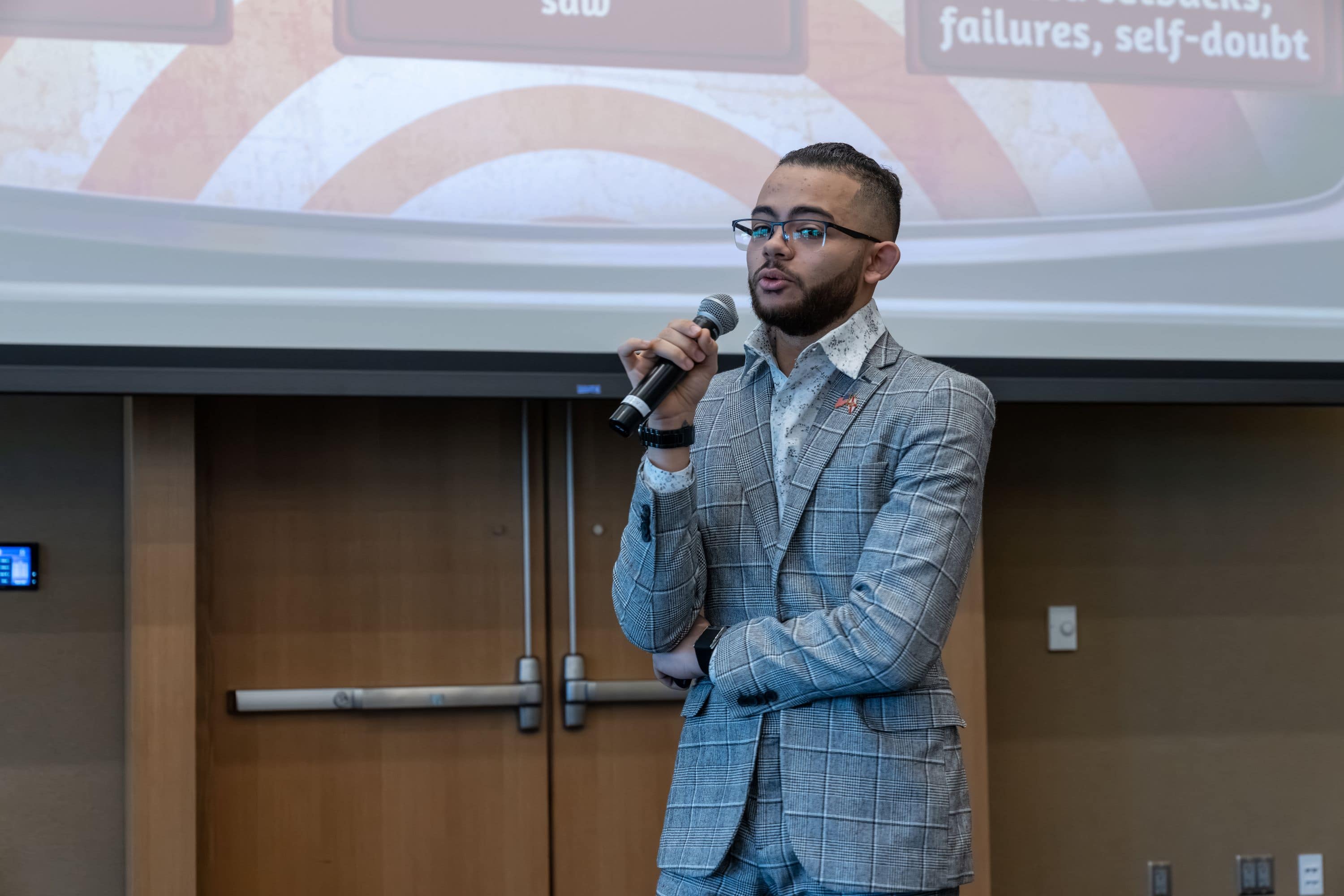 The event’s keynote speaker was Kiro Abdalla, CEO of The AI Dudes, who talked about his journey as a serial entrepreneur.