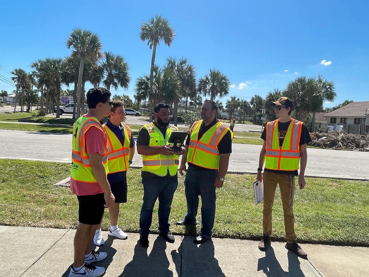 A team of Embry-Riddle students used UAS to assess property damage in Daytona Beach, Florida, following Hurricane Ian.