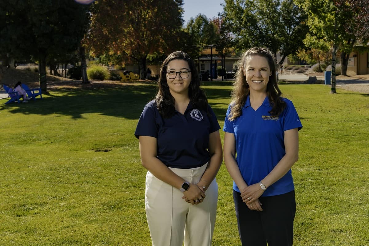 Sophomore Liv Ordoñez and DeeAnn Resk, director of the Center for Diversity & Inclusion on the Prescott Campus