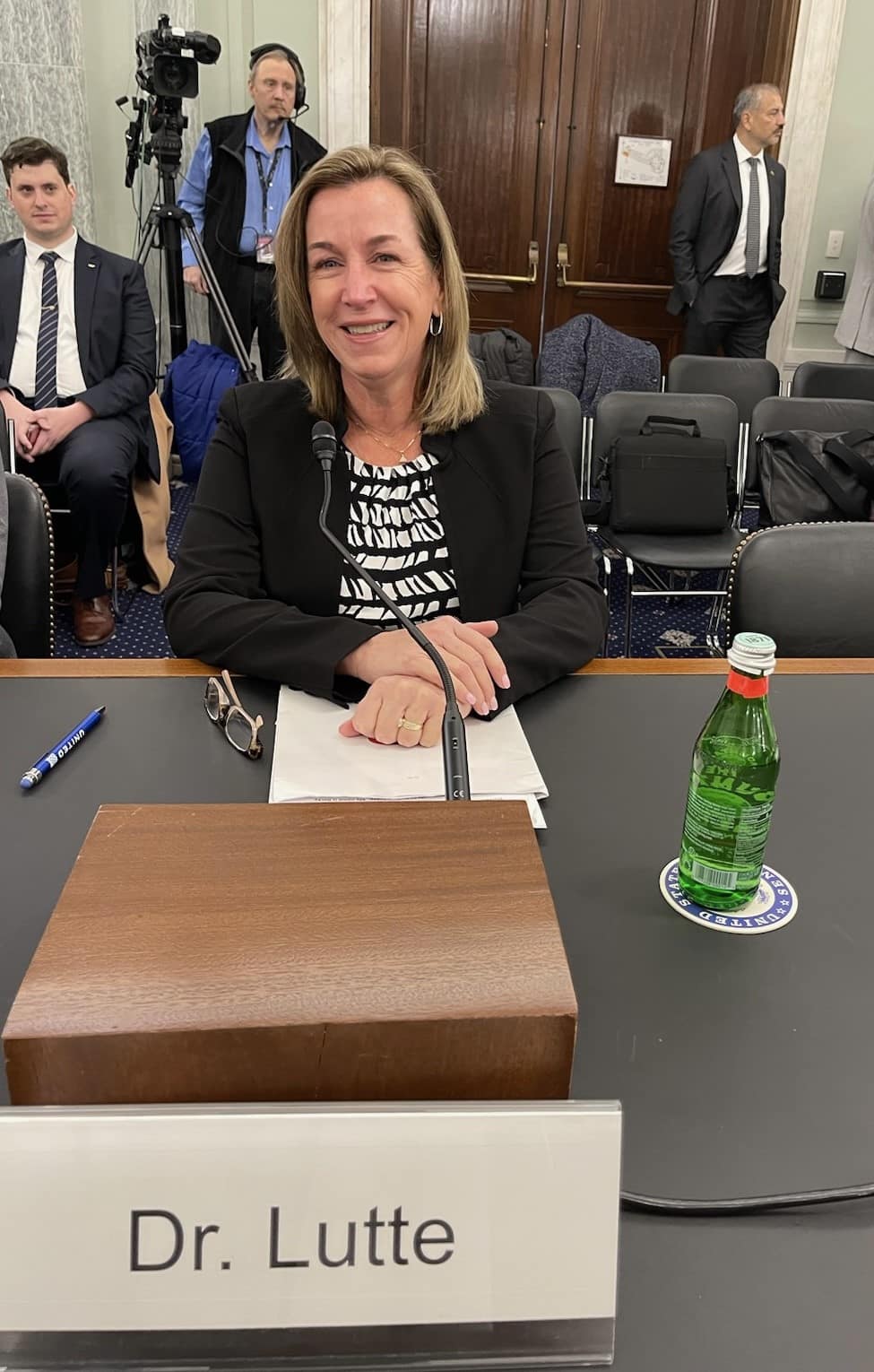 Dr. Lutte testifying in March 2023 before the U.S. Senate Committee on Science, Commerce and Transportation on strengthening the aviation workforce. 