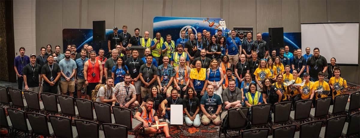 Embry-Riddle students pose for a photo at DEF CON 31 in Las Vegas