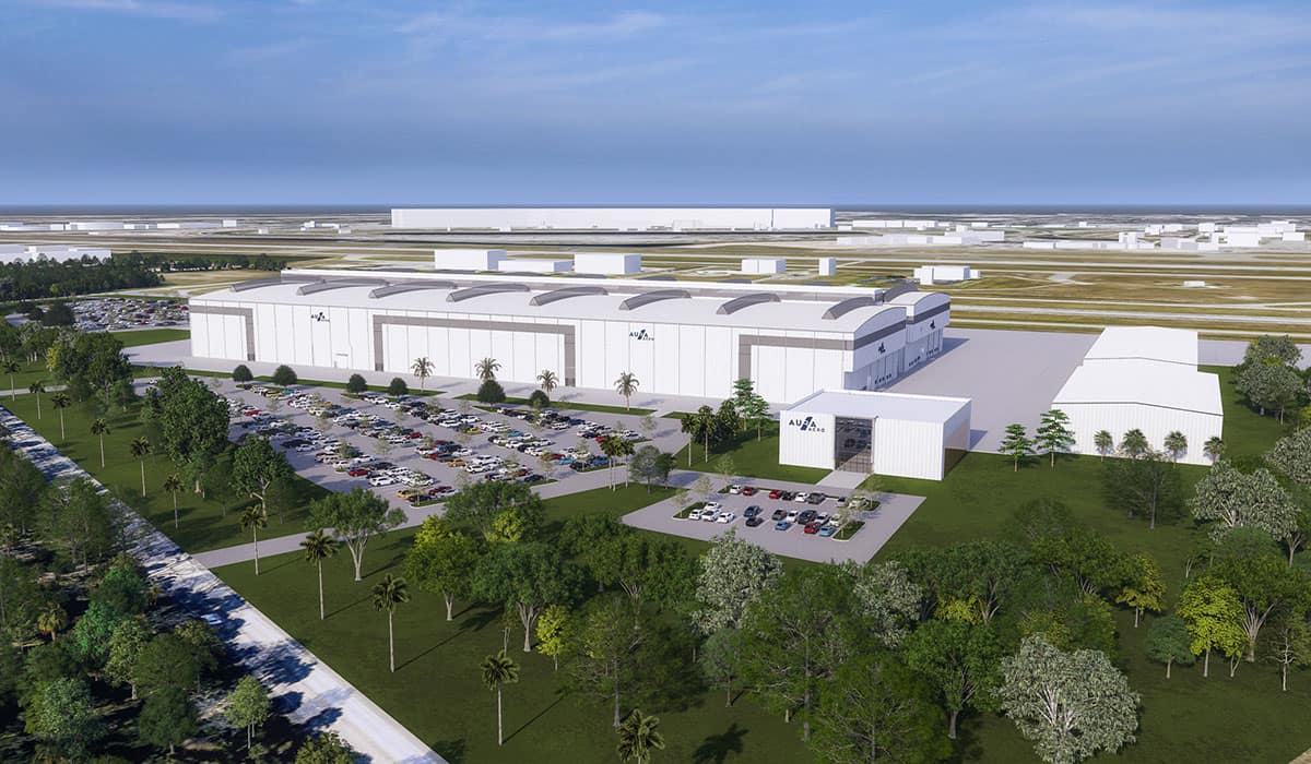 A rendering of the AURA AERO Inc. facility