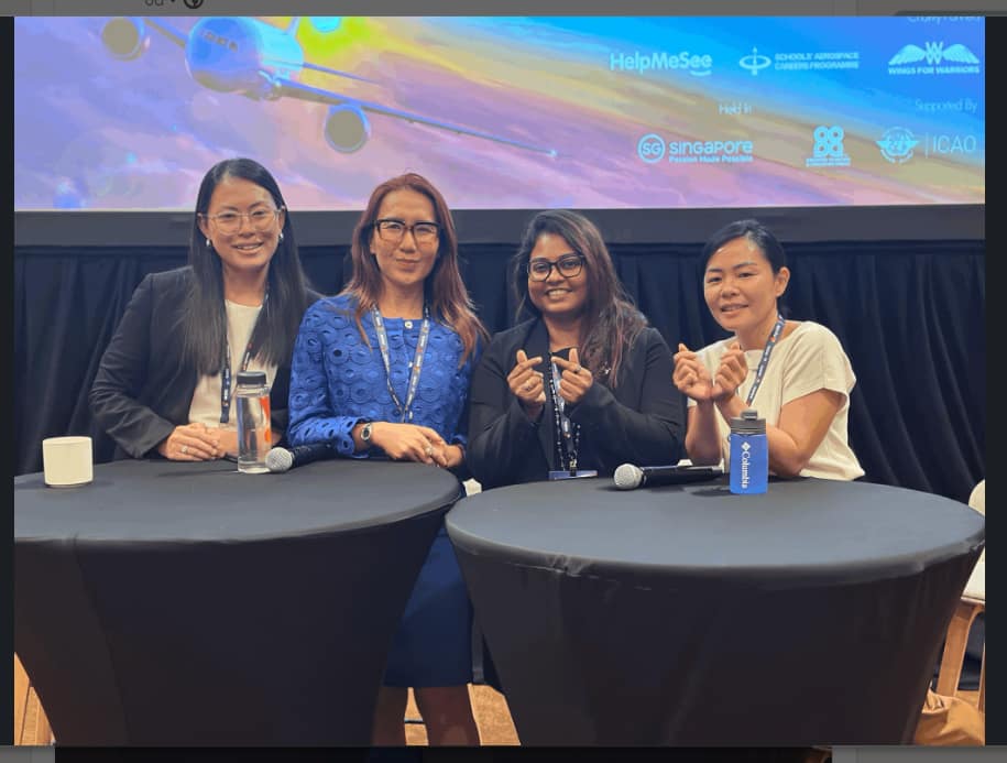 Asia Campus Director of Student Success Kim Chua (second from left) was among the speakers during the Women in Aviation panel event at the APATS conference. (Photo: Embry-Riddle).