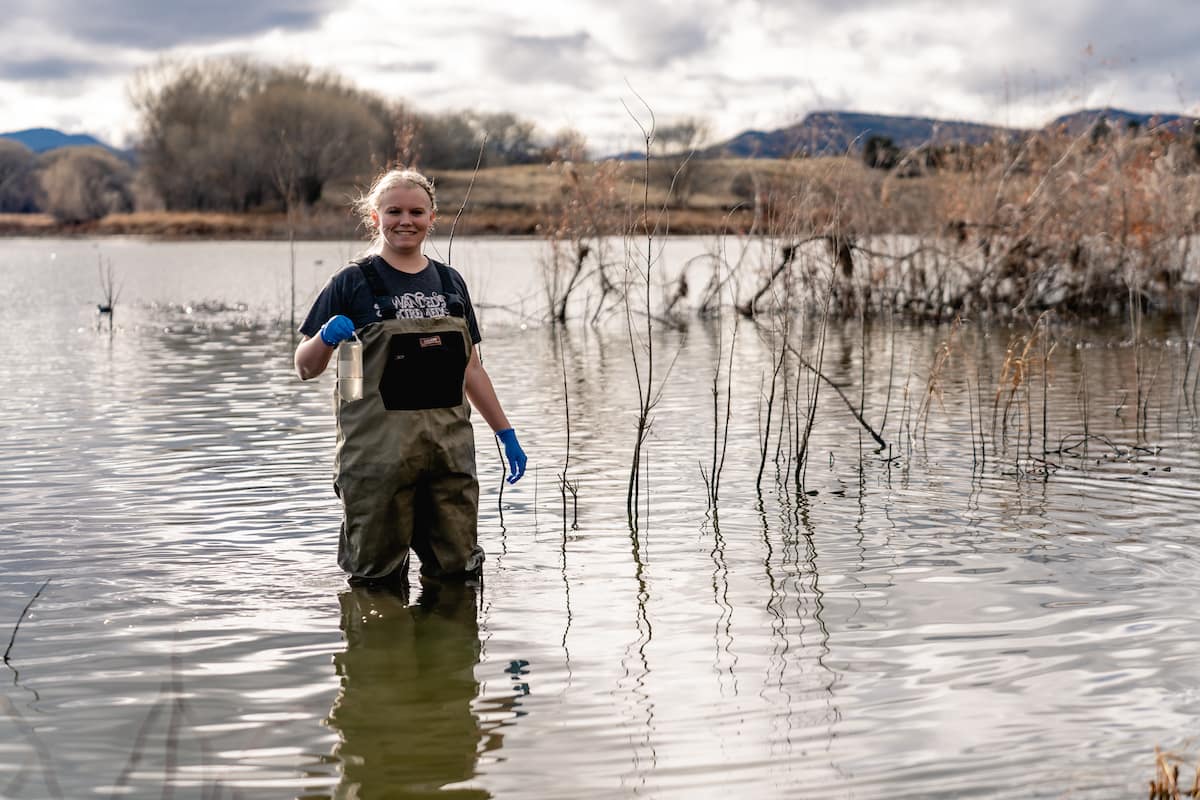 Undergraduate Courtney Turner-Rathbone conducted DNA analysis on water samples from the Verde River to better understand Arizona wildlife communities.