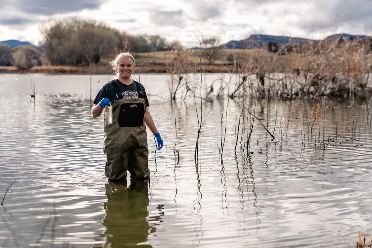 Undergraduate Courtney Turner-Rathbone conducted DNA analysis on water samples from the Verde River to better understand Arizona wildlife communities. 