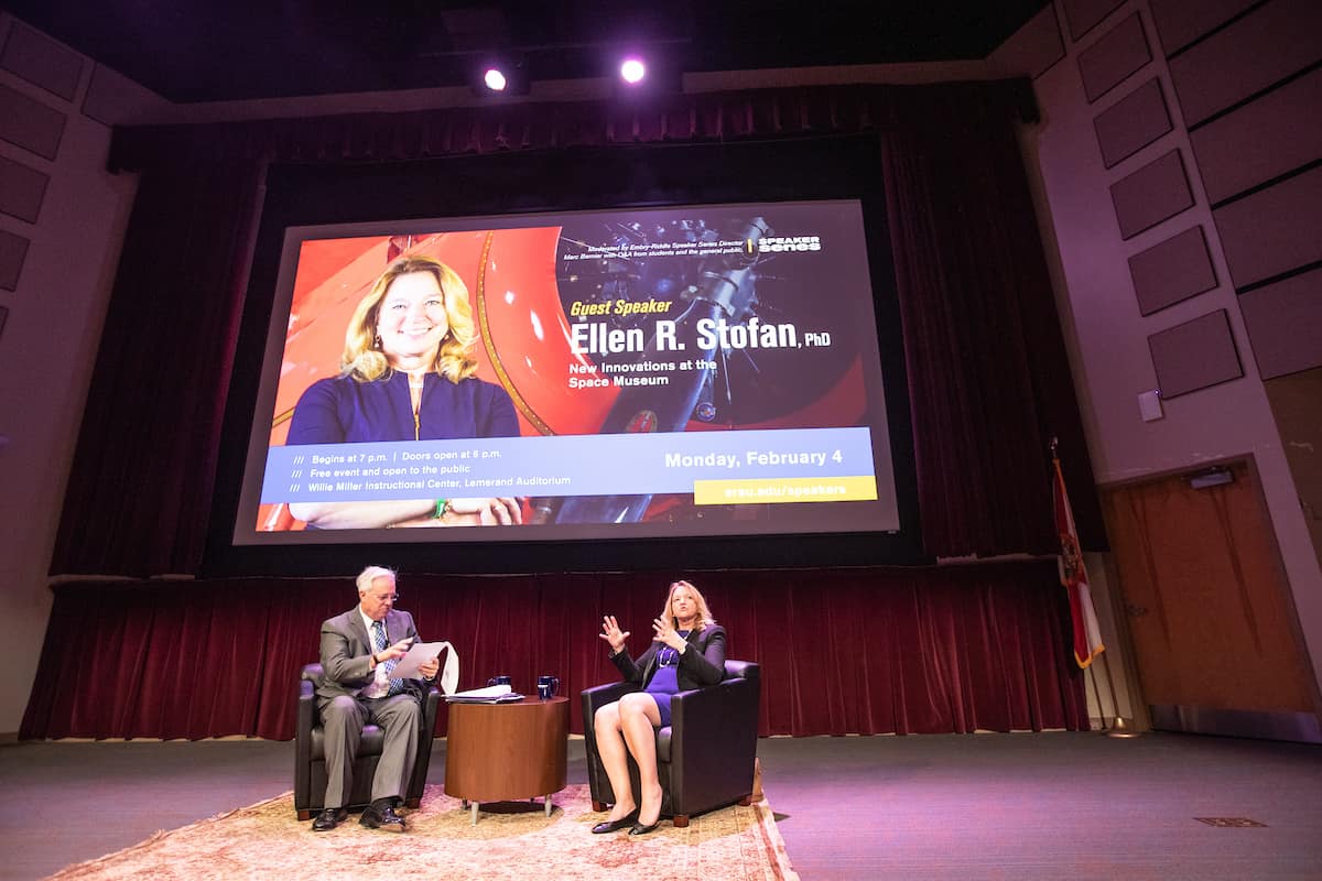 Ellen Stofan, director of the Smithsonian’s National Air and Space Museum, was featured in the latest SpeakER Series event. (Photo: Embry-Riddle/David Massey)