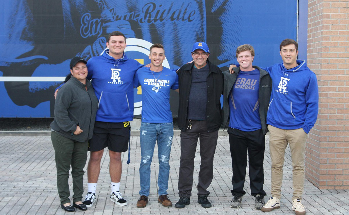 Paula Piloto, Josh Reynolds, Cody Forster, Paul Piloto, Mike Lawson and John Devine (Photo: Embry-Riddle Athletics)