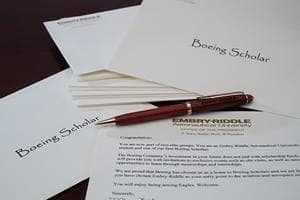 Boeing scholarship letters.