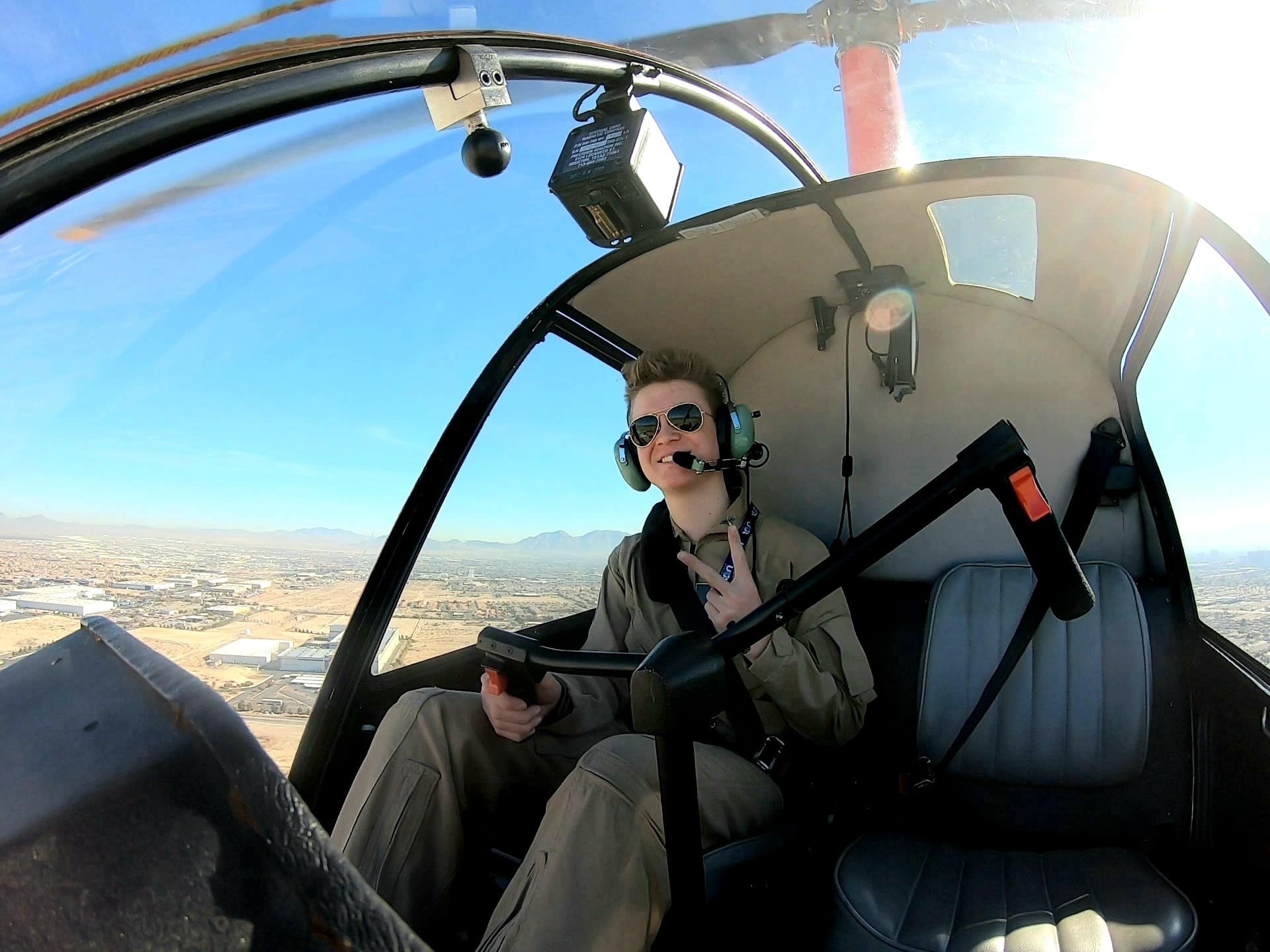 Frankie Fremont conducted his first solo flights in both a helicopter and fixed-wing aircraft within 24 hours of turning 16 years old.