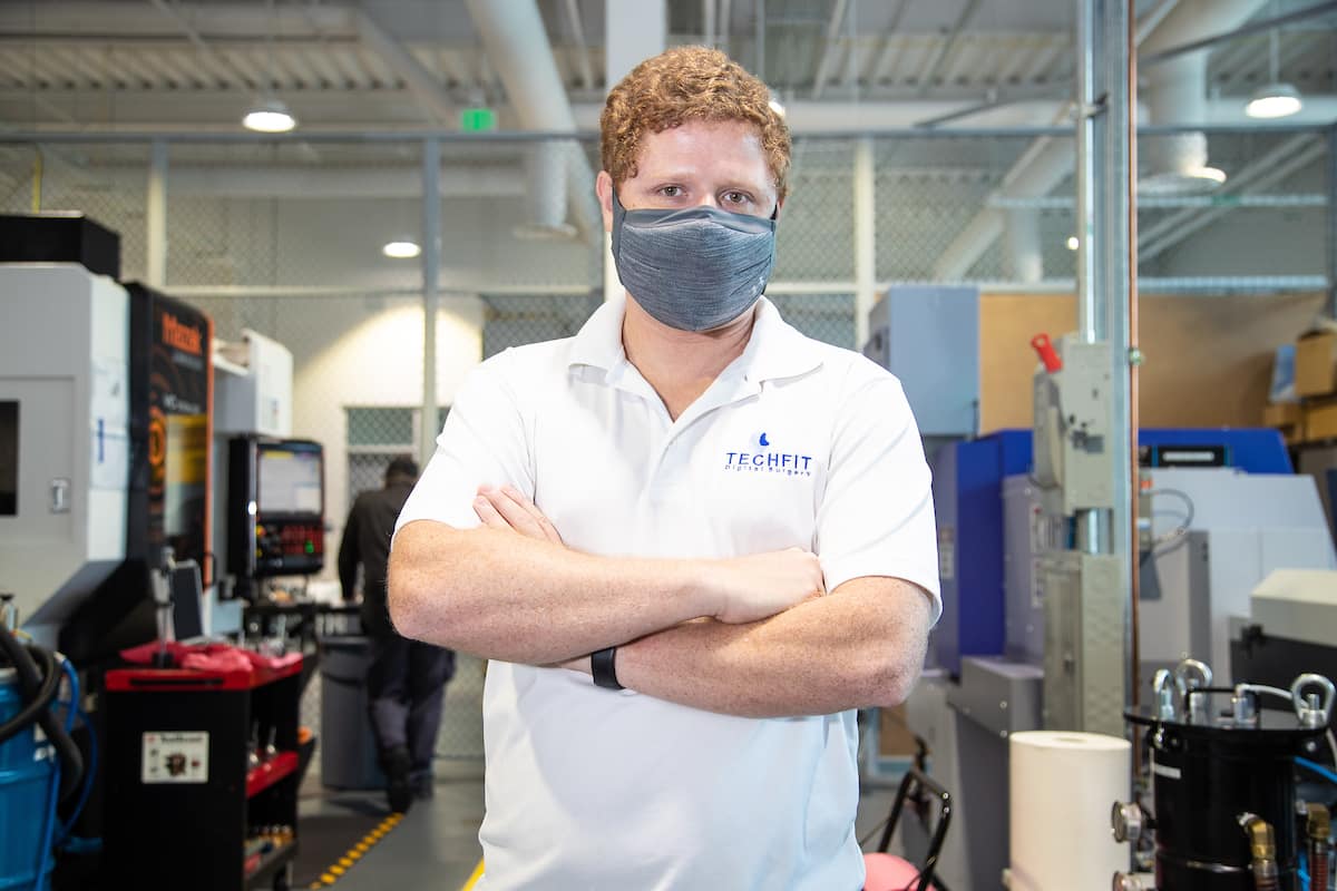 Techfit CEO and Co-Founder Mauricio Toro operates his business out of Embry-Riddle Aeronautical University’s John Mica Engineering and Aerospace Innovation Complex (MicaPlex). (Photo: Embry-Riddle/David Massey)