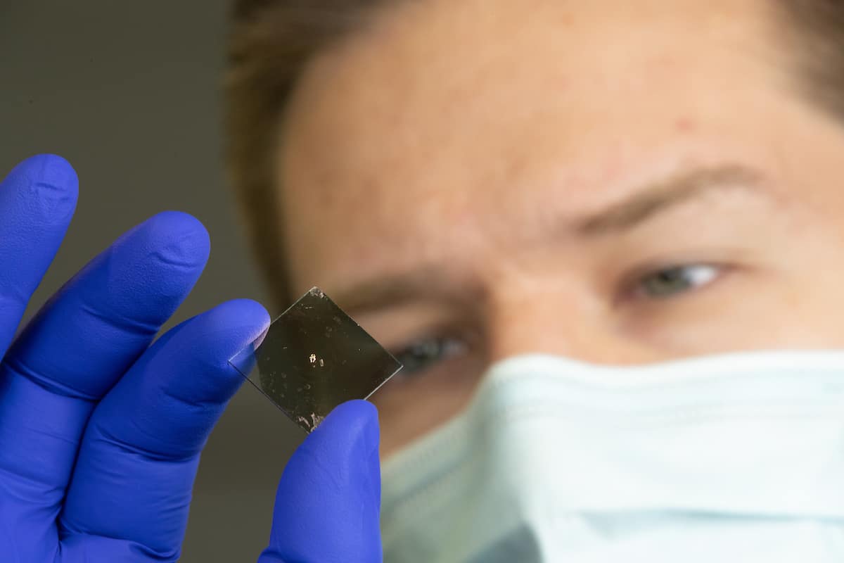 Aerospace Engineering Ph.D. students Taylor Stark and Stanislav Sikulskyi use Embry-Riddle’s new nanoscale 3D printer in the Structures Laboratory at the MicaPlex with Associate Professor Daewon Kim. The new equipment, funded by a National Science Foundation grant, will enable Embry-Riddle researchers to fabricate nano to microsize materials and structures with smart actuation and sensing, optimize metamaterial structures and polymer curing, and fabricate micromechanical and microfluidic devices to study biochemical processes and cancer. (Photos: Embry-Riddle/David Massey)