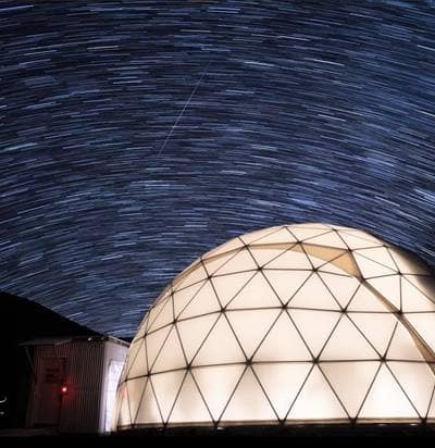 During their analog space mission, the students stayed in a domed habitat in Maui, Hawaii.