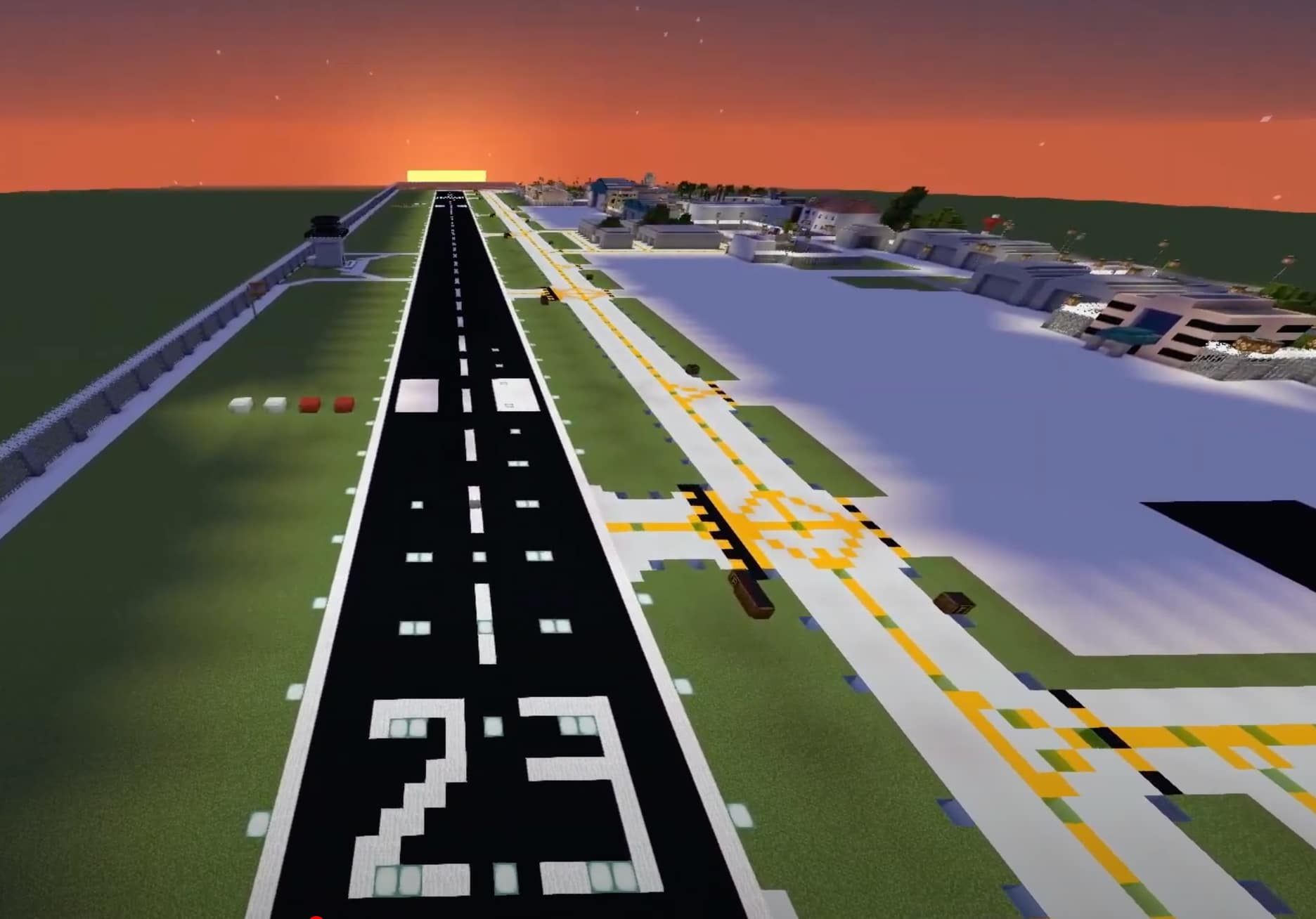 How to build a small airport in minecraft - Builders Villa