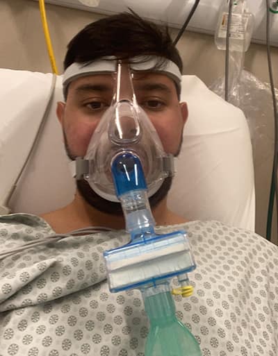 João Ricardo de Oliveira, undergraduate student in Embry-Riddle’s Aviation Business Administration program, contracted Covid-19 last year and had to be hospitalized. He is now recovered. (Photo: João Ricardo de Oliveira)