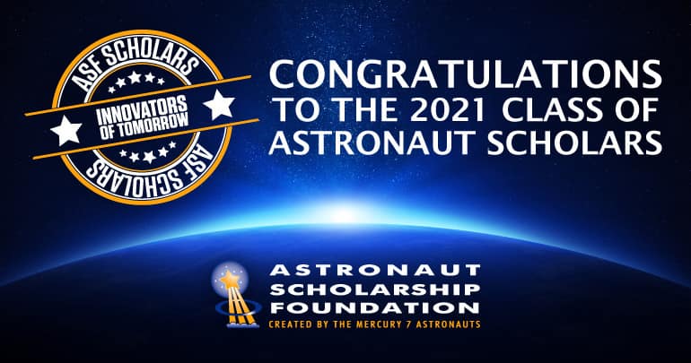 astronaut scholars congratulations flyer