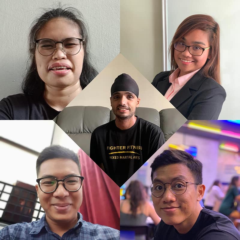 Embry-Riddle Aeronautical University's Asia Campus students Wesley Toh, Kristle Garcia, Caesar Htoo, Ishwin Mann, and Natasha Amir
