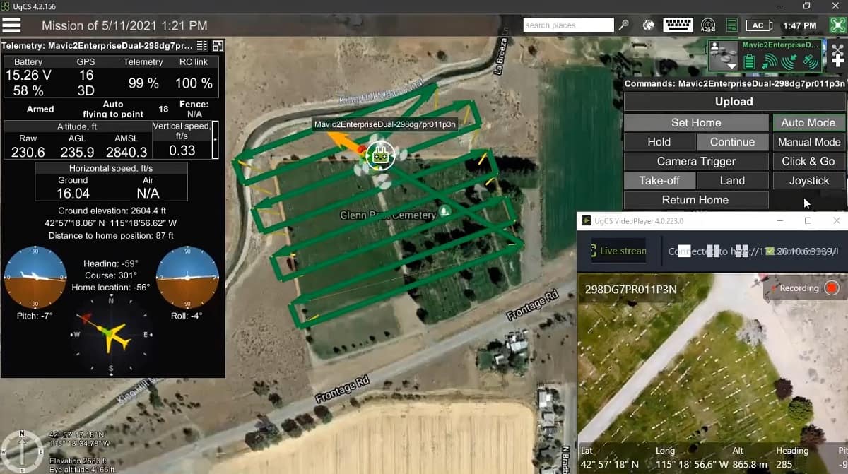 Students learning how to fly unmanned aerial systems remotely at Embry-Riddle do so through a visual interface that includes location displays, flight controls, GPS and more.