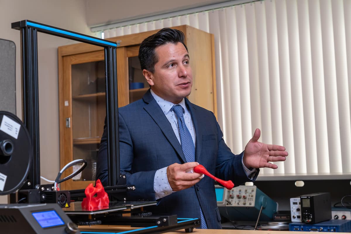Dr. Victor Huayamave, assistant professor of Mechanical Engineering, leads the hip dysplasia research at Embry-Riddle as faculty advisor.