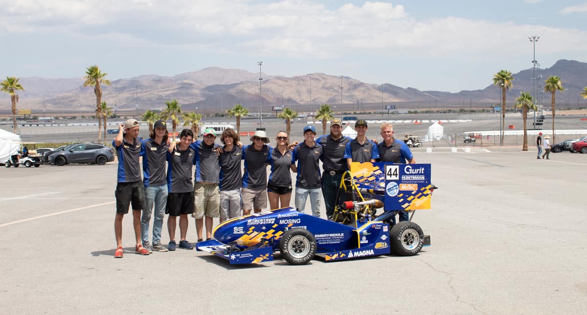 Mechanical engineering students put their racecar to the test at the Formula SAE Internal Combustion Class competition in Las Vegas