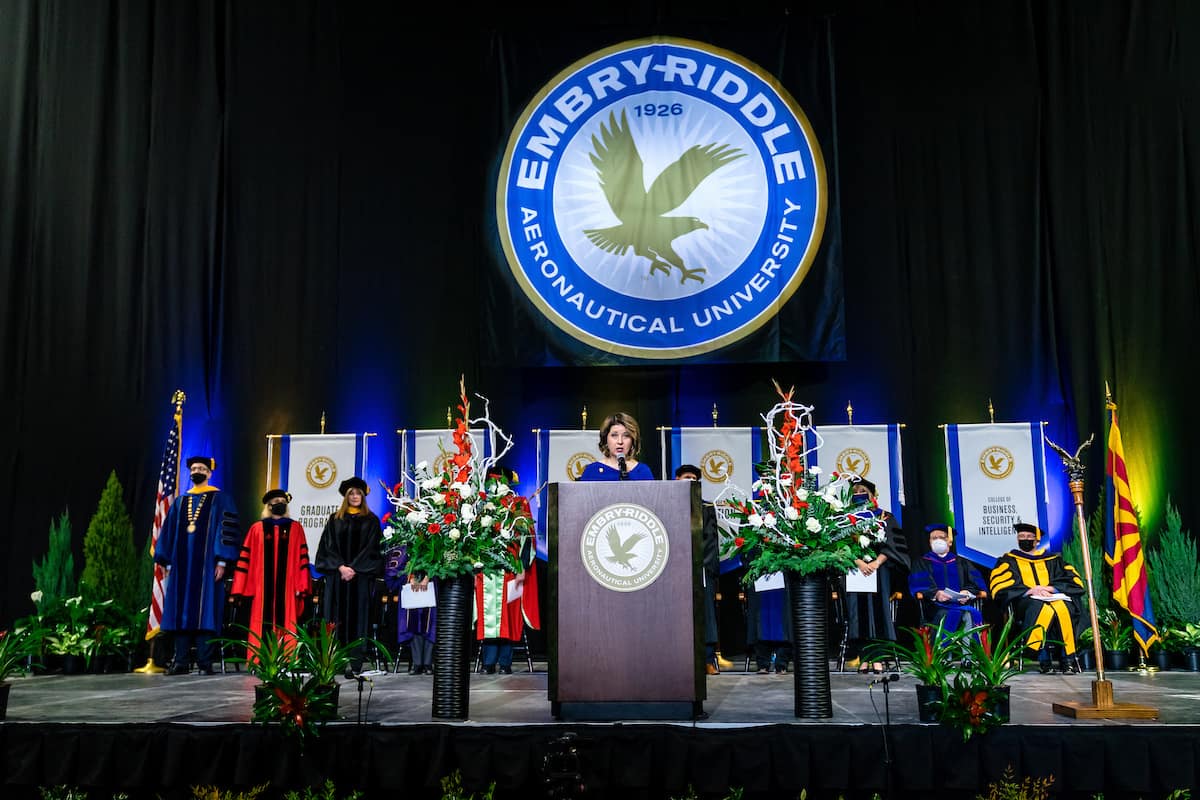 Graduation speaker at Embry-Riddle commencement.