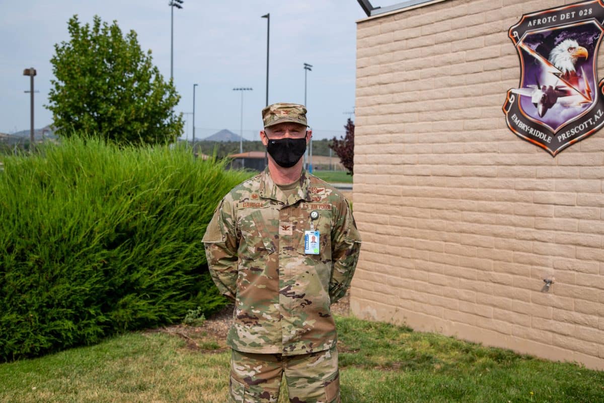 Embry-Riddle Aeronautical University's Prescott Campus Air Force ROTC Commander Colonel Douglas T. Carroll