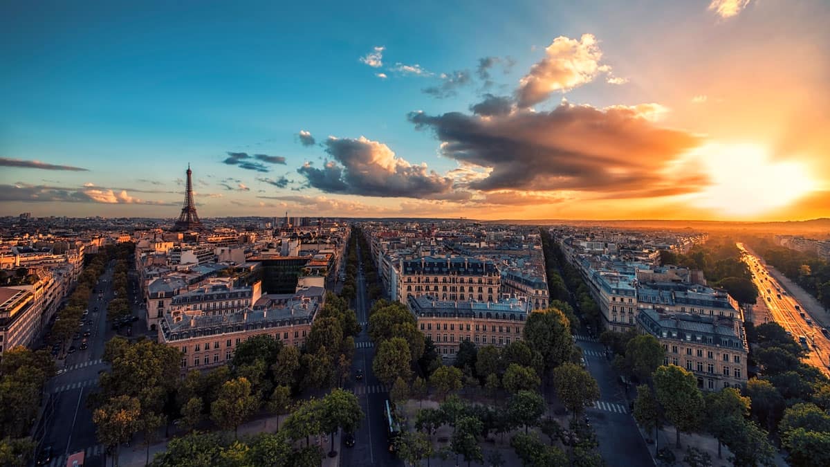 Sunset over Paris